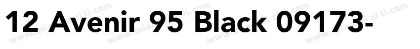 12 Avenir 95 Black 09173字体转换